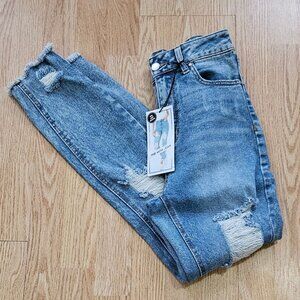 Juniors' Tinseltown The Mom Hi-Rise Jeans - Distressed - 3/26 - NWT